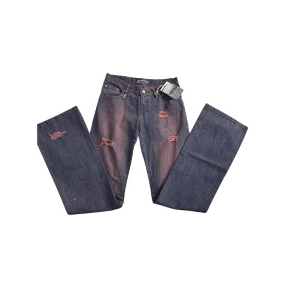 Parso's‎ acid wash pink and purple unique jeans
